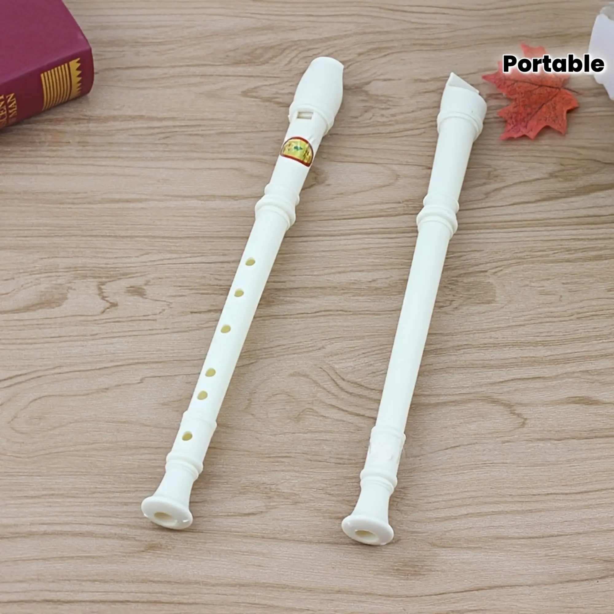 2pcs White 8-Hole Plastic Flute, Suitable Beginners - Durable And Portable Design, Polished, Perfect Classroom And Home Practice, Beginner-Friendly Musical Instrument, Clear Notes, Beginner Flute, Easy Style