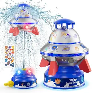 Floating Space Ufo Water Sprayer, Outdoor Water Toy with LED Lights, DIY Rocket Sprayer, Summer Cooling Tool, Kids & Pets, Festival Gift