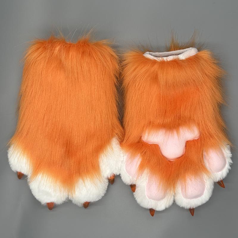 Fursuit paws gloves Furry Claw Gloves Built-in Whistle Decompression Toys Costume Party Accessories for cosplay