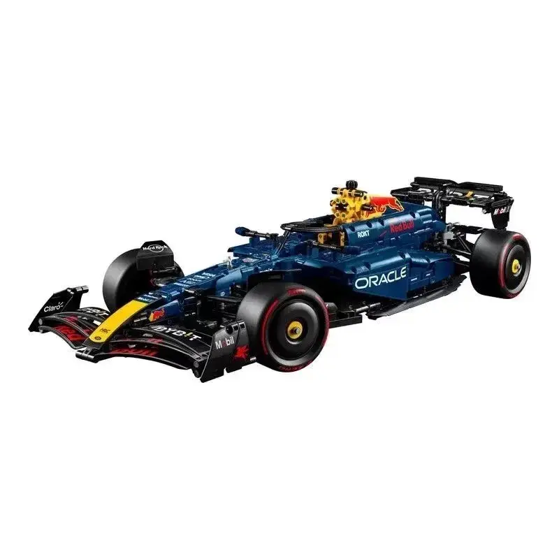 New F1 Formula Racing Block Puzzle, Realistic Speed Car Assembly Model, Mechanical Linkage Structure, Adult Car Enthusiast Collection Gift Ornament
