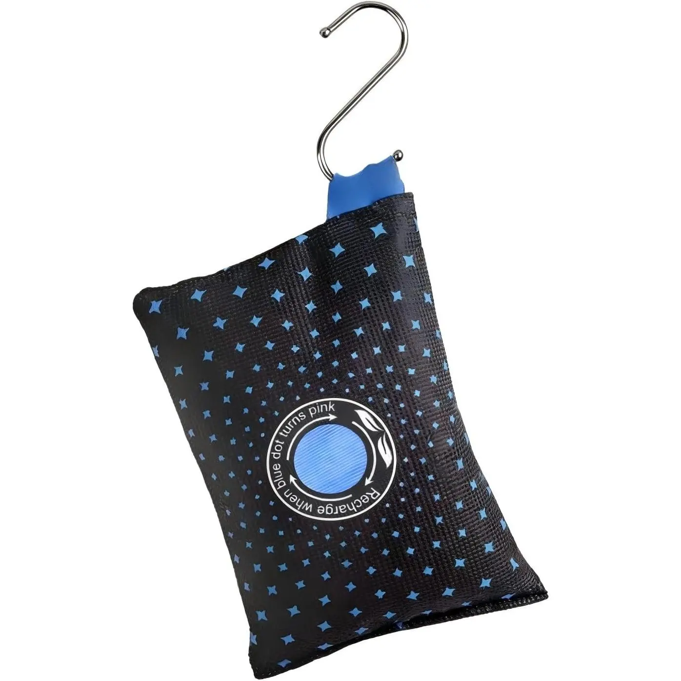 150g (0.33 lb) Rechargeable Desiccant Packs for Storage, Color Indicating  Absorbers with “S” Hook , Silica Gel Packets for Closets,  Safe,  Filament, Safe, , Toolbox