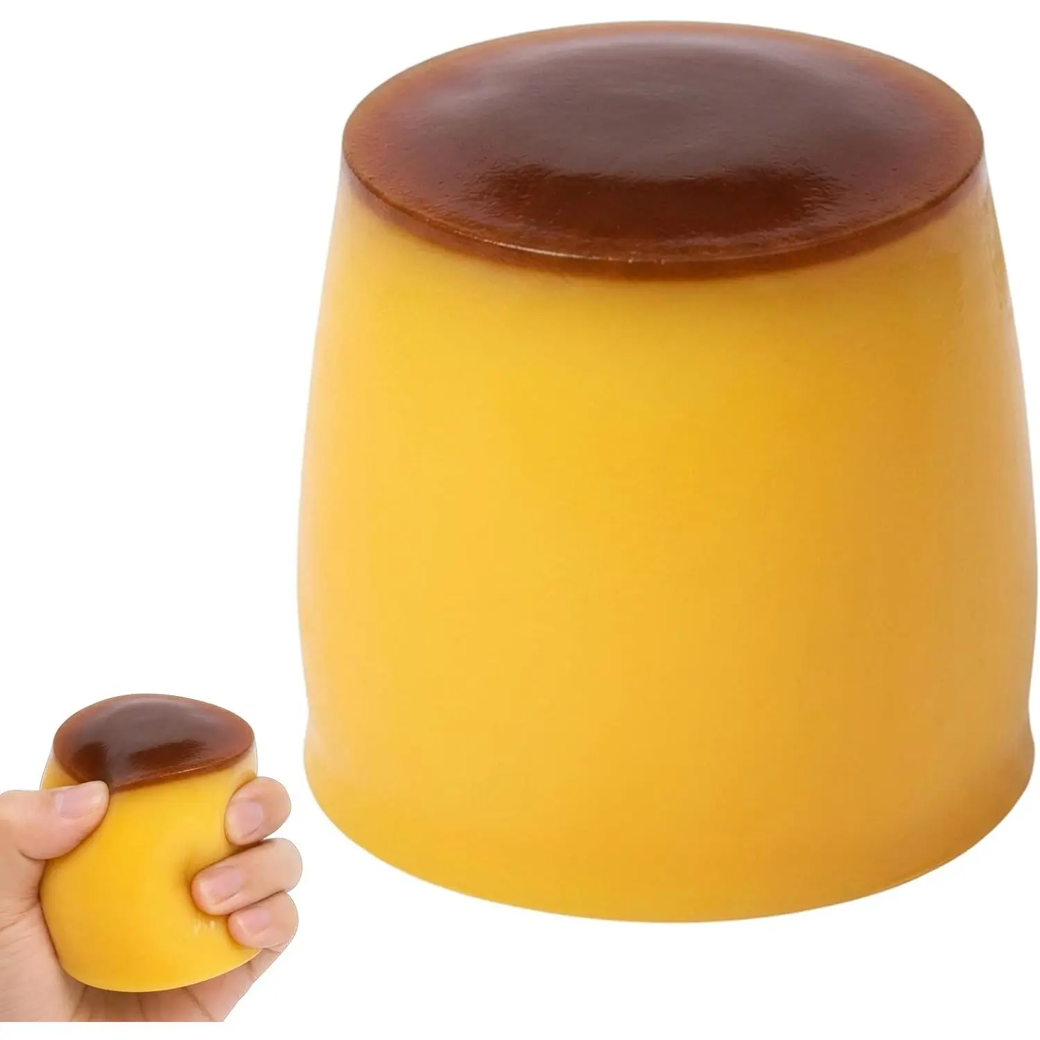 Pudding Squishies, Sensory Fidget Tool for Stress Relief, Compact Desk Companion for Office Workers, Soft Silicone Handheld Relaxation Aid with Satisfying Texture