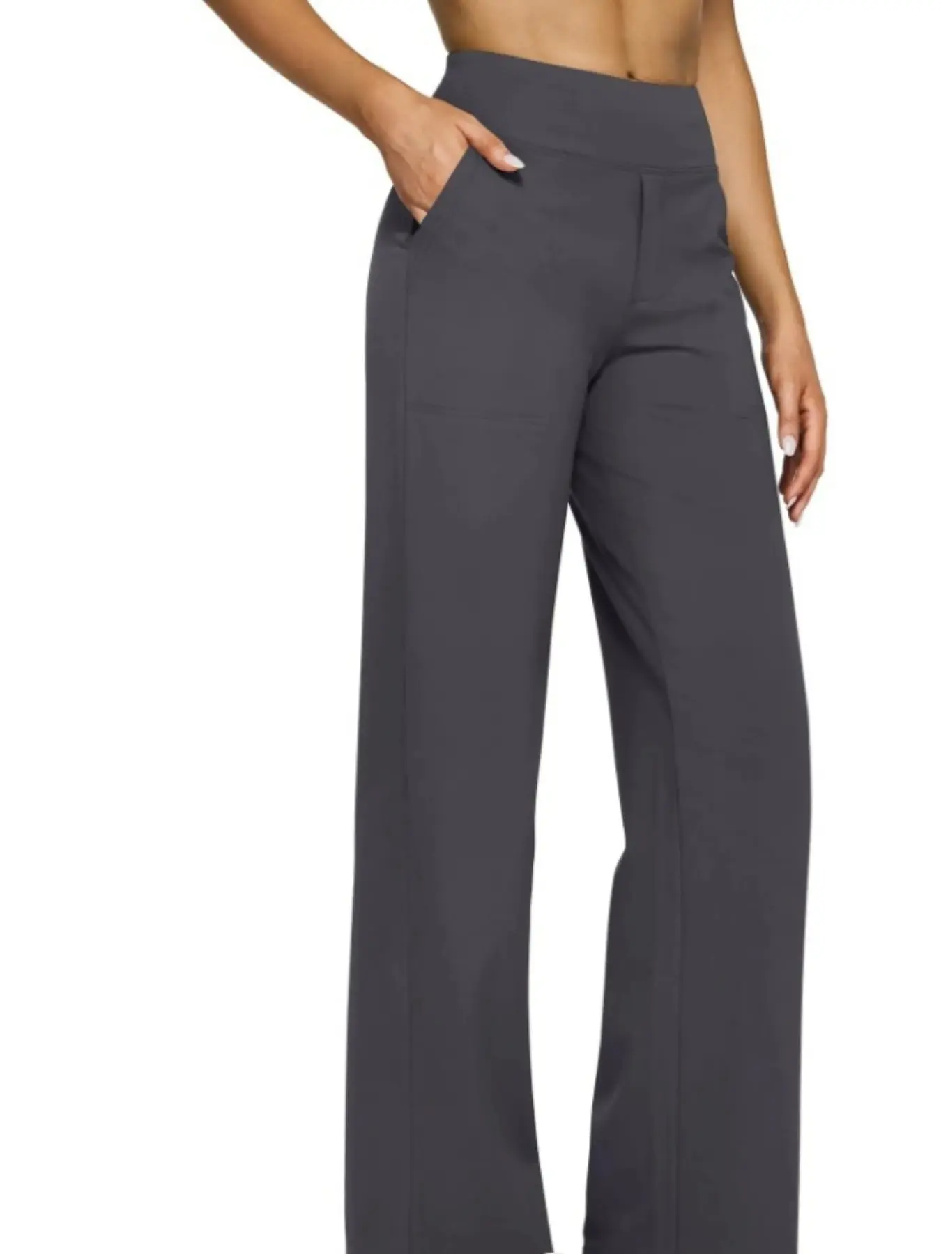 2026 Loose High-Waist Business Casual Pants Yoga Pants Women Wide Leg Pants with Pockets Comfortable Athletic Sweatpants