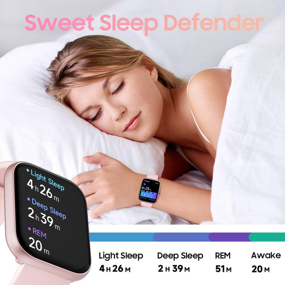 TOOBUR Fashion Smart Watch Compatible Android iOS,Fitness Sport Watch with BT Call Step Counter 100 Sports Modes IP68 Waterproof SmartWatch