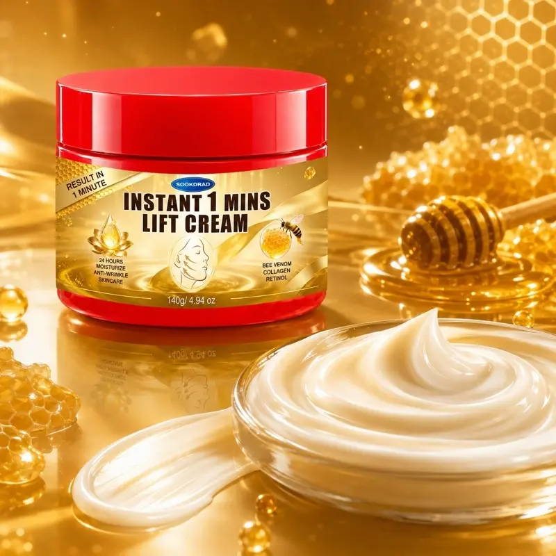 Instant 1 Min Lift Cream, Bee Venom, Collagen, Retinol, 1-Min Firm, Anti-Wrinkle, 24h Moisturize, 140g