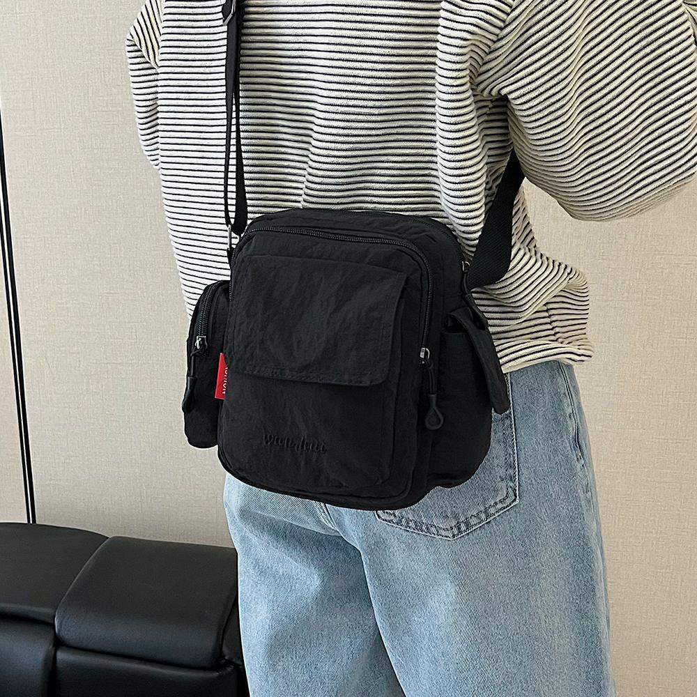 Versatile Nylon Small Square Bag Multi-Functional Large Capacity Commuter Mini Shoulder Bag Mountaineering Bag