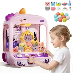 Claw Machine for Kids Girls Boys Age 3+, Cute Unicorn Dinosaur Vending Machine Toy with Sound & Light, Interactive Arcade Game, Perfect Birthday Christmas Gift for Toddlers 4-8