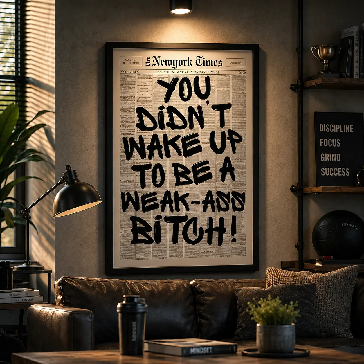 Retro Funny Newspaper Quote Print, Trendy Wall Art, Typography Poster, Sarcastic Motivational Quote Print, Modern Wall Decor, Aesthetic Room Decor, Apartment Decor, Funny Wall Art, Bedroom Decor, College Dorm Decor, Gift Idea for Friends Dorm Room Gift