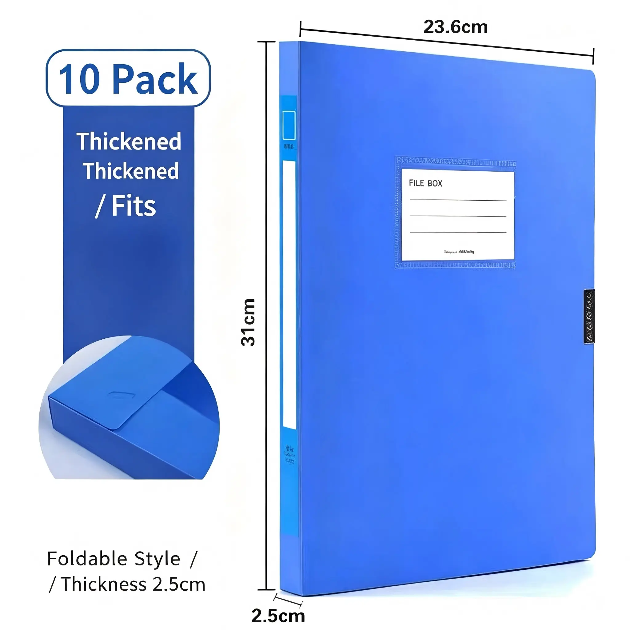 11-Piece Colorful File Box Set, A4 Plastic Folders, Desktop Organizer, Accounting Hr Receipt Box, Contract Document Storage Box