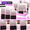 【Black Friday】YIDUO 5-Style Lash Cluster Kit, D-Curl Fluffy & Spiky Lashes Extensions (6-18mm), DIY Lash Set with Bond & Seal, Remover, Tweezers & Brush #GLOBAL PICKS