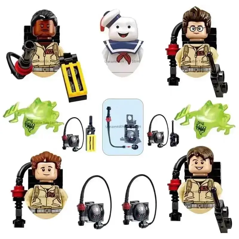 2026 new hot item 7Pcs/Set Compatibl 10274 75828 75827 Movie Ghostbusters Ghost Busters Peter Egon Spengler Building Blocks Mini Action Figures