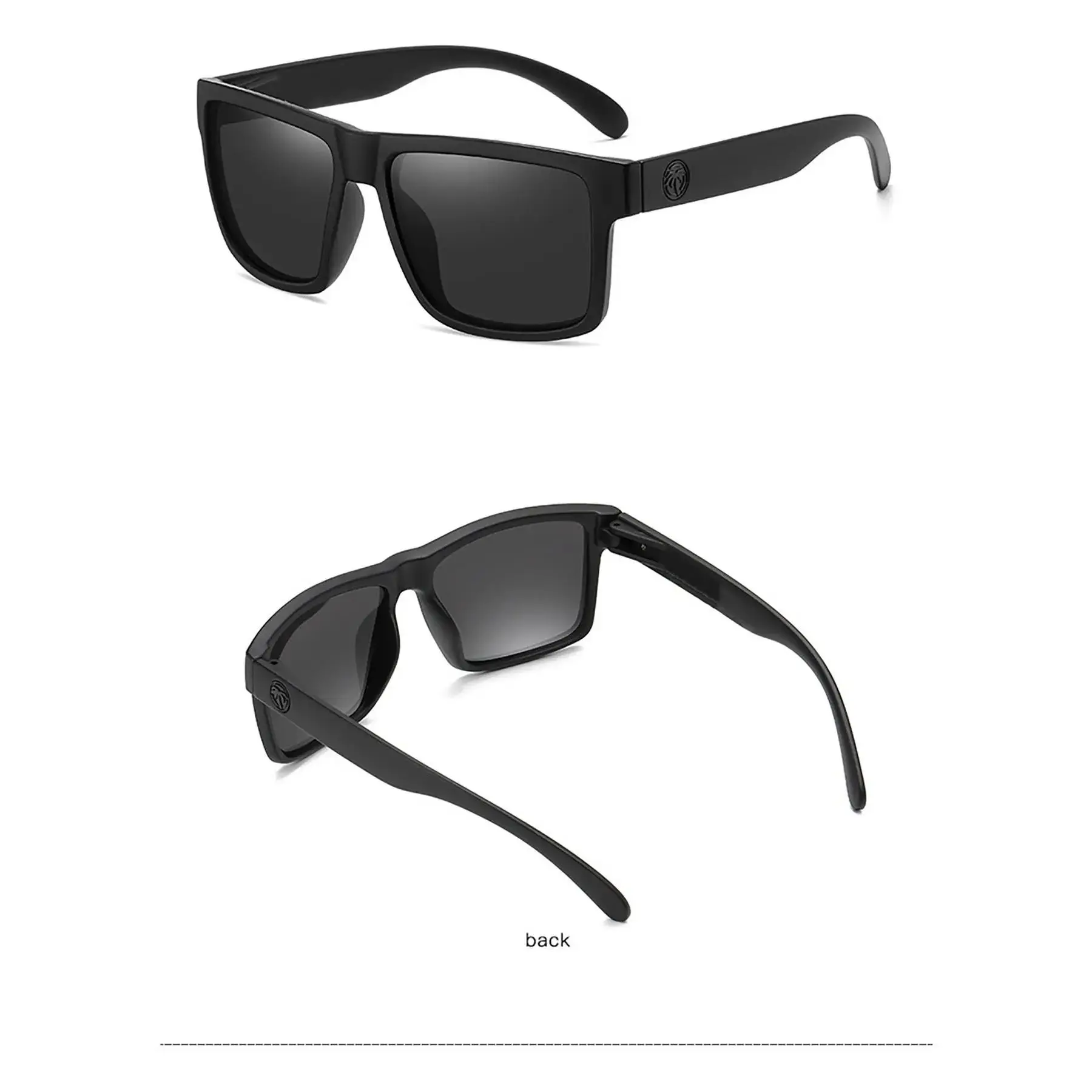 Polarized Sunglasses, Retro Color Film Shades, Unisex Outdoor Driving Glasses, Fashionable Blue Film Eyewear, Trendy Square Sunglasses, Square Framed Sunglasses