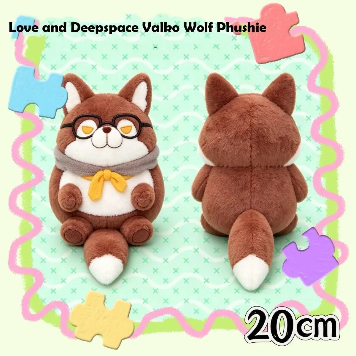 20cm Game Love and Deepspace Valko Wolf Cosplay Plushie Stuffed Doll Valko Plush Doll Toys Decorative Pillow Birthday Xmas Gifts