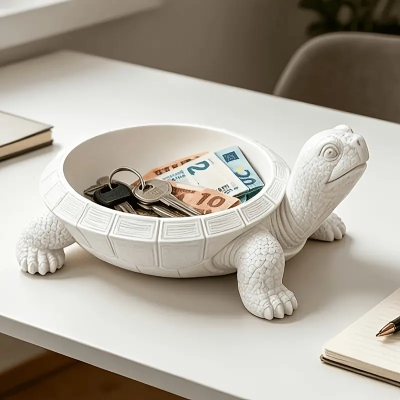 Turtle Storage Tray, Entryway Key Holder, Nordic Style Desktop Decorative Ornament, Elegant Home Accessory for Modern Interiors
