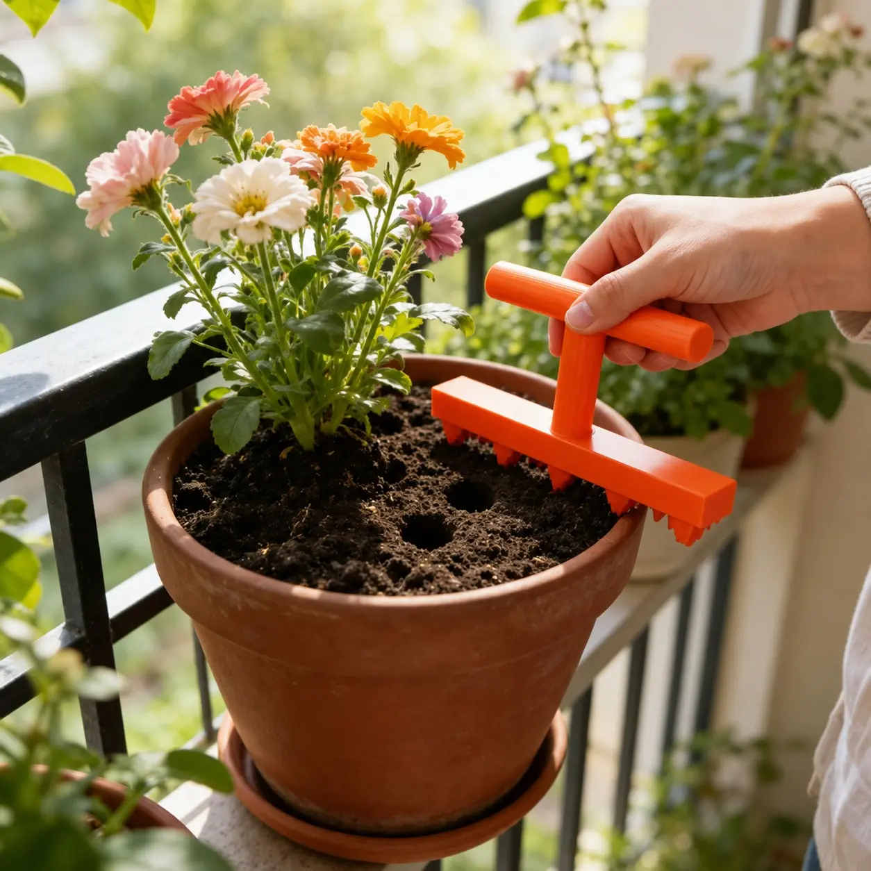 Gardening Hole Punch Seeder for Vegetables and Flowers, Precision Planting Tool for Balcony Gardens, Essential for Potted Plants