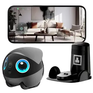 2K HD Wireless Smart Pet Companion Robot with Camera Movement, AI-Powered Home Security Monitoring, Automatic Charging for Dogs