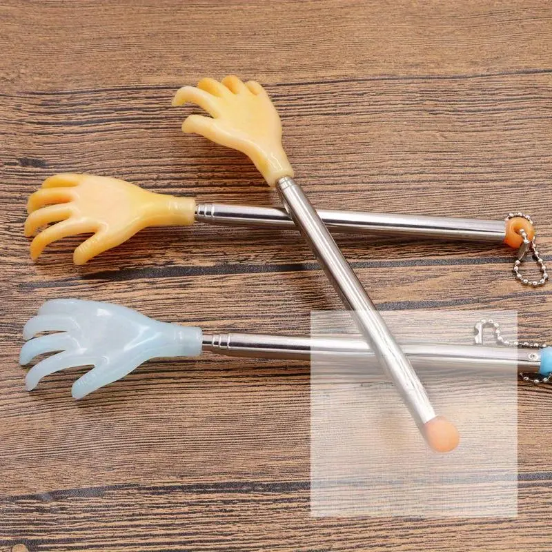 Random Color Retractable Back Scratcher - Portable Multi-Functional Full Body Itch Tool, Compact and Portable 4-Section Retractable Itch Scratcher
