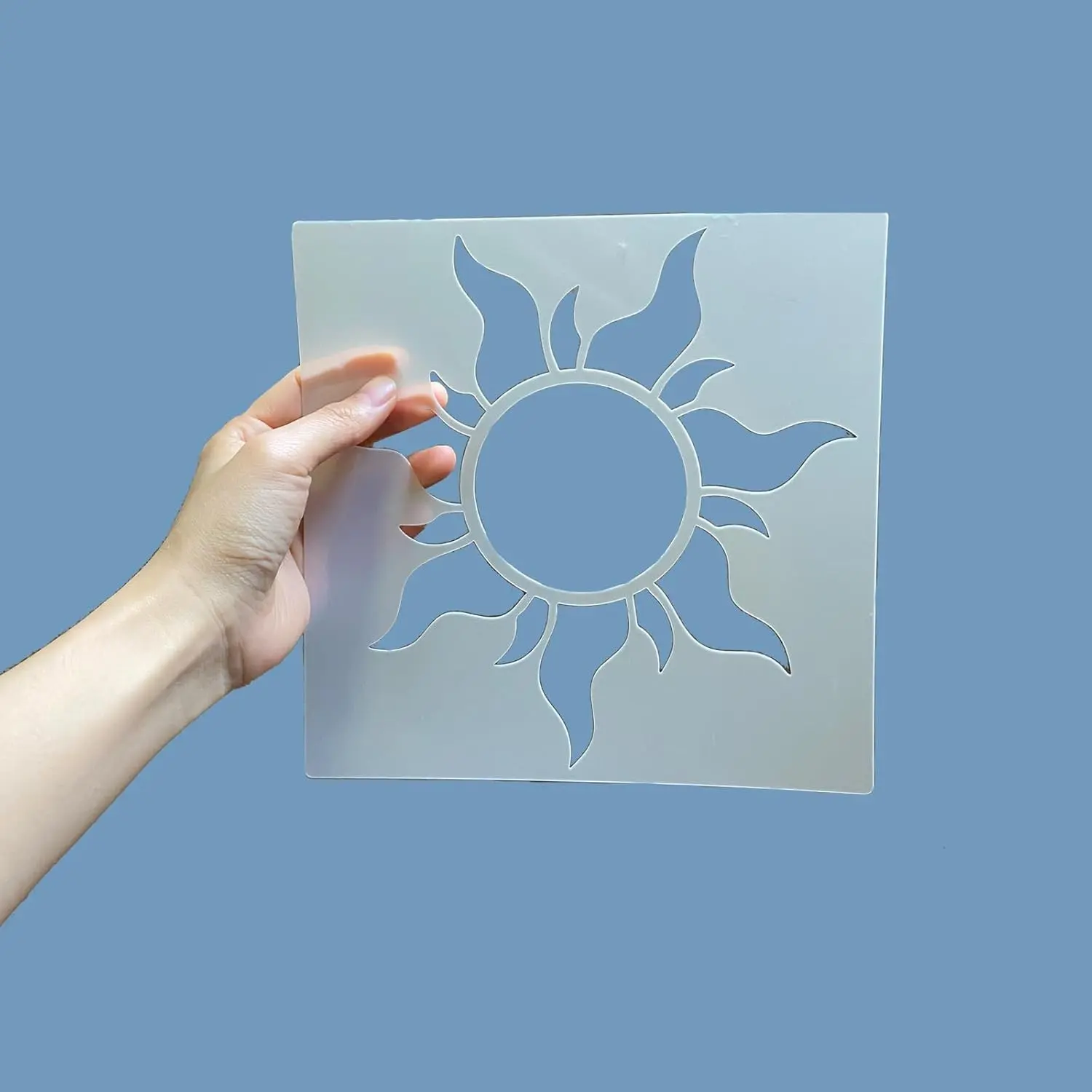 5 Pieces Reusable Boho Sun Stencils for Painting on Wood Wall Crafts Canvas Furniture Drawing Card Making Pattern Decor