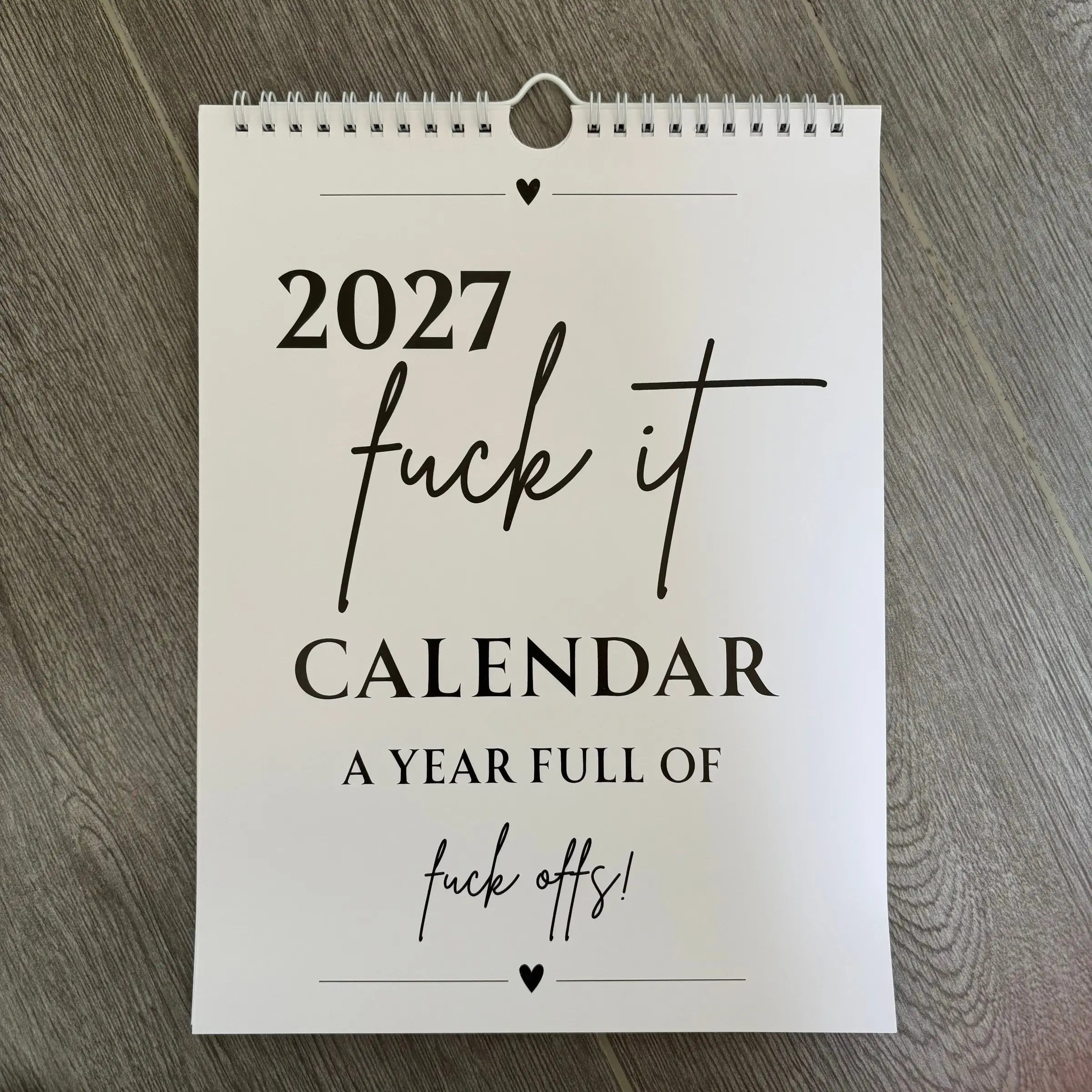 2027 Stress Relief Calendar, Humorous Quotes Wall Calendar, and Minimalist Design, December Hanging Calendar, Emotional Release Gift