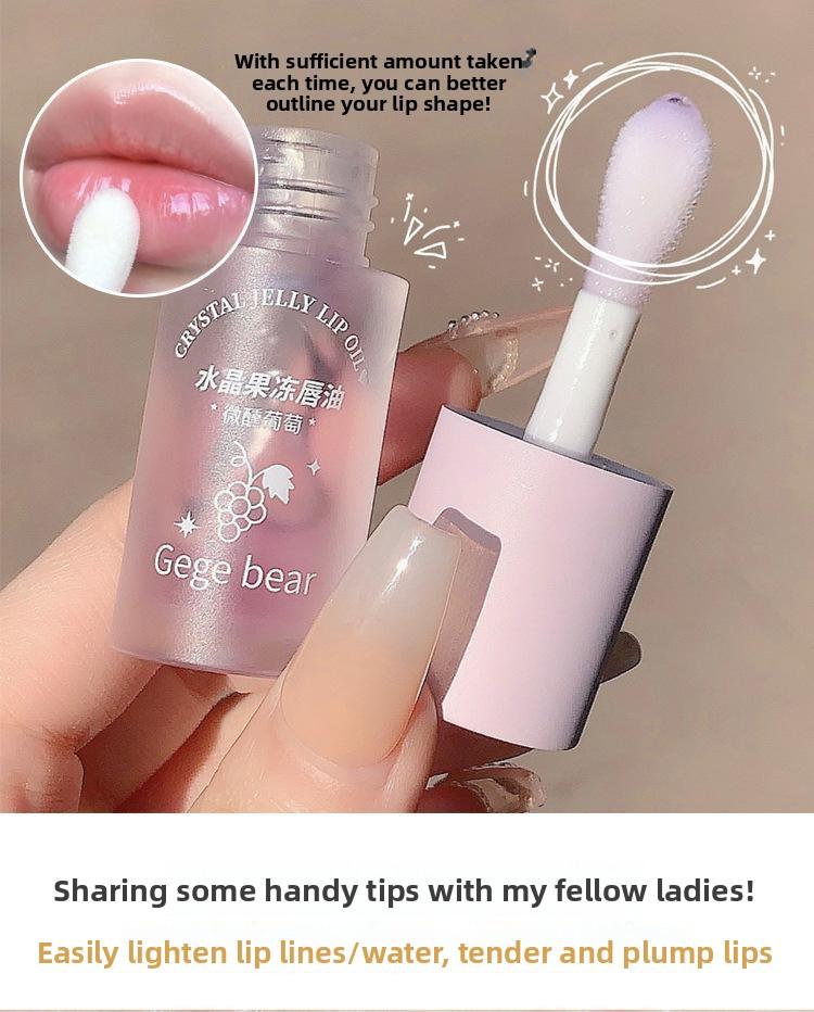 Crystal Jelly Lip Oil – High-Shine, Non-Sticky, Hydrating, Reduces Lip Lines, Moisturizing Gloss for Smooth & Plump Lips, by Gegebear