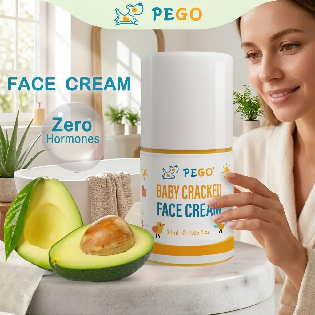 Pego Cracked Skin Cream, Baby Daily Moisturizer, Gentle Body Lotion, Non Greasy Formula, Suitable for Newborns, Infants, Toddlers, Kids