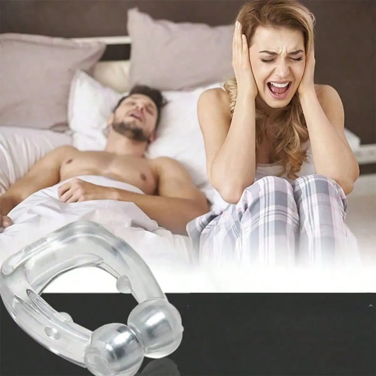 Magnetic Snore Stopper Nose Clip, Eliminate Male Snoring, Prevent Sleep Snoring, Magnetic Breathing Nose Clip Snore Remover