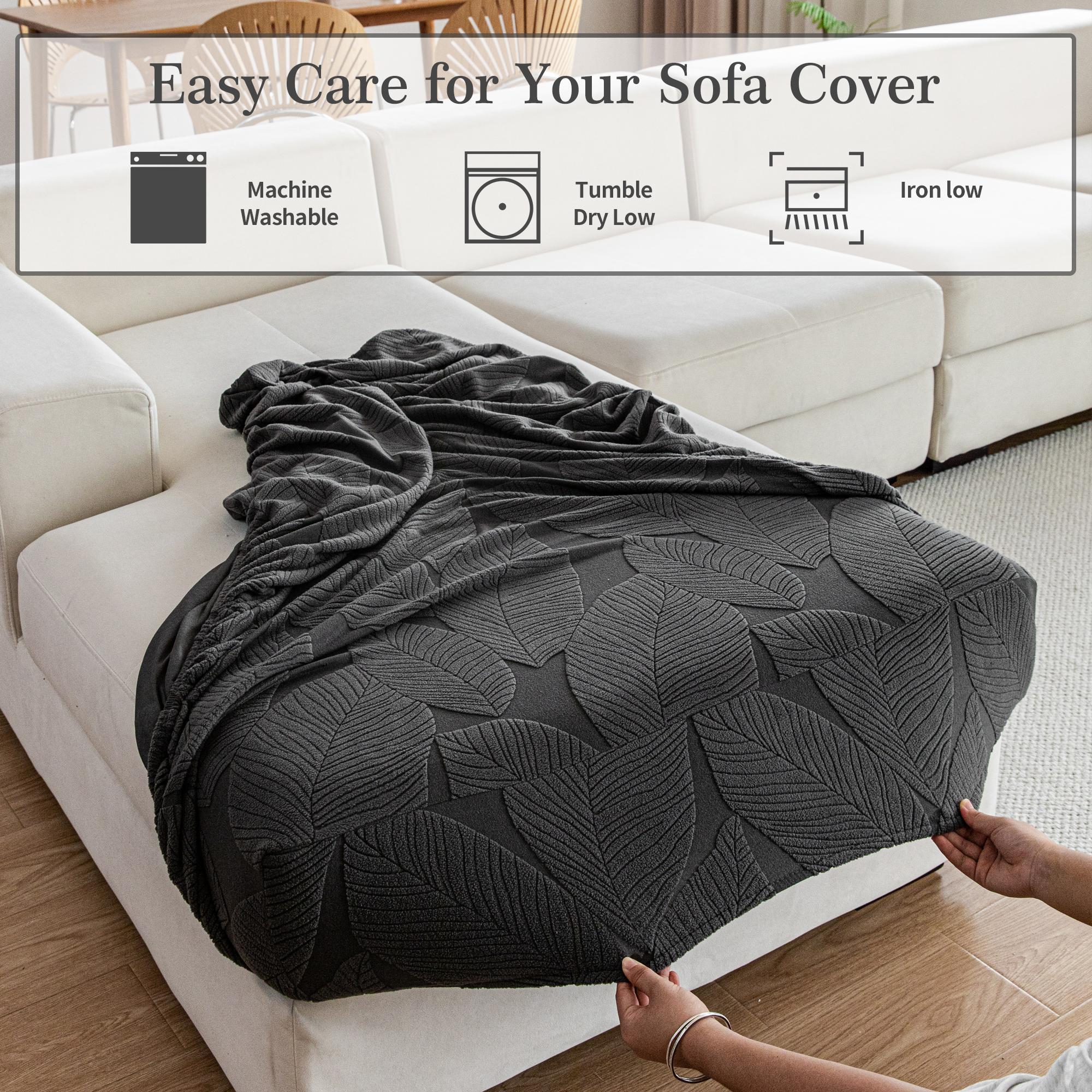 1 Count Elastic Sofa Seat Cover, Modern Anti-Slip Universal Slipcover for L-Shaped and 1–4-Seater Sofas, Elastic Sofa Slipcover, Dustproof Couch Protector, Washable Sofa Slipcover