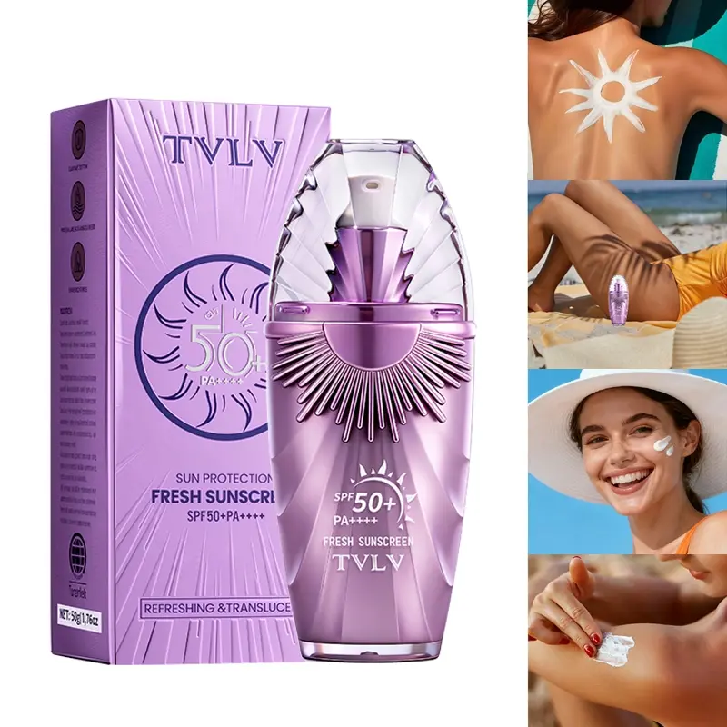 SPF 50+ PA++++ Sunscreen Lotion, Physical-Chemical Hybrid UV Protection, Lightweight Non-Greasy Sunscreen, Long Lasting Water Resistant, Daily Sun Protection for Face & Body