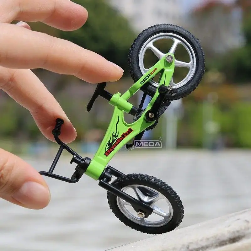 Finger Skateboard Alloy Mountain Bike Finger Bike Desktop Jumping Sliding Climbing BMX Creative Model Toy Children Gift ﻿