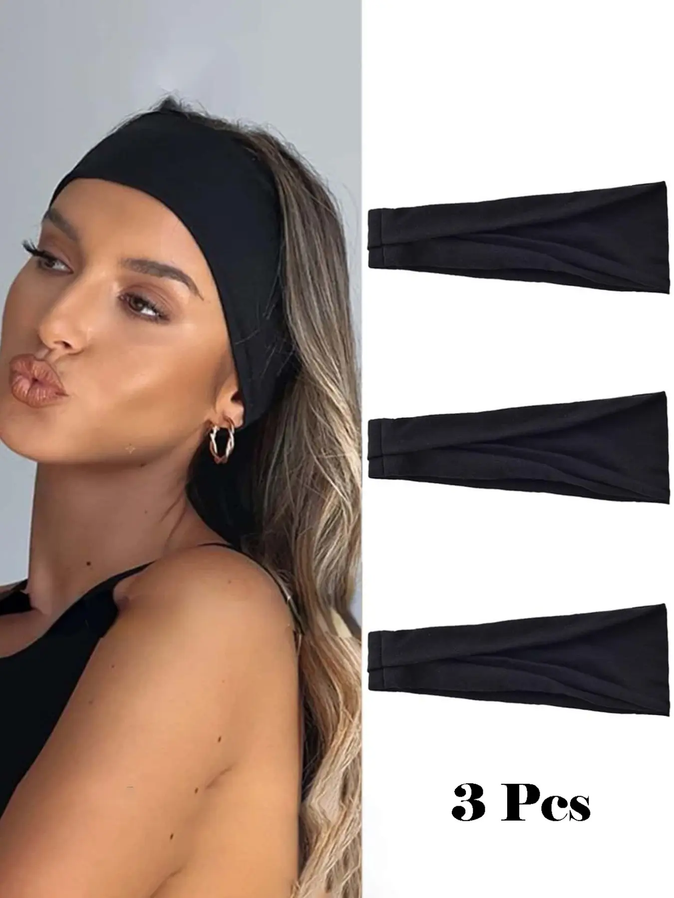 3pcs Sports Sweat-Absorption Headband, Workout Headbands, Sweat Absorbing Headband, Running Fitness Hair Band For Protecting Forehead Casual Turban Sweatband, School Stuff, College, Fall Winter Hair Accessories For Women, Vacation Outfits, Scarf, Bandanas
