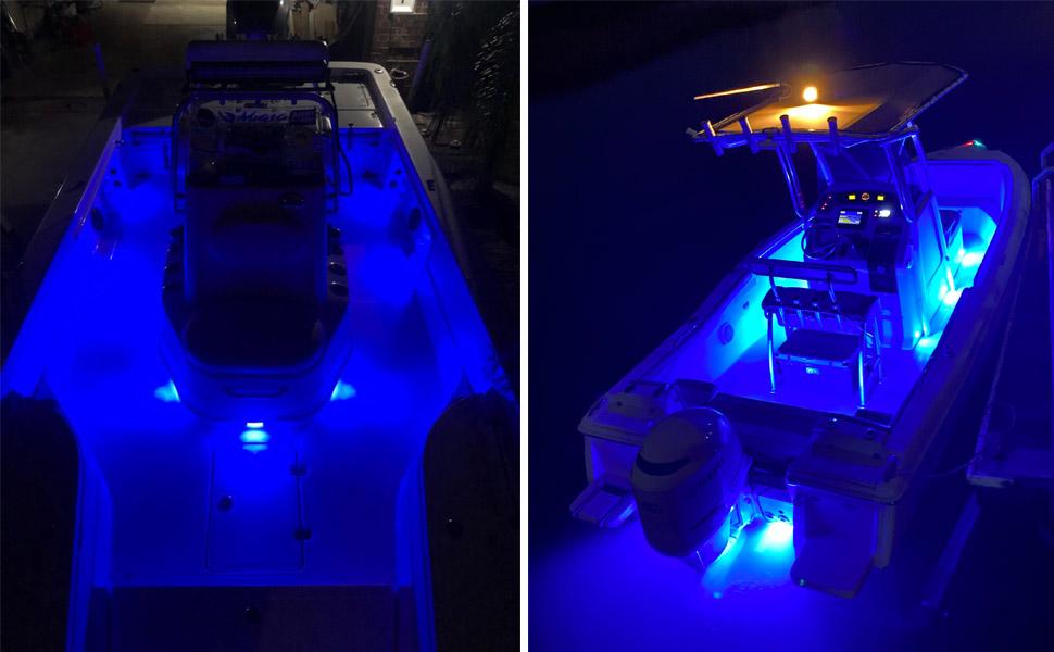 Marine Led Boat Lights, Night Fishing Lights, Boat Interior Lights, No Drilling Install Boat Deck Lights Courtesy Lights