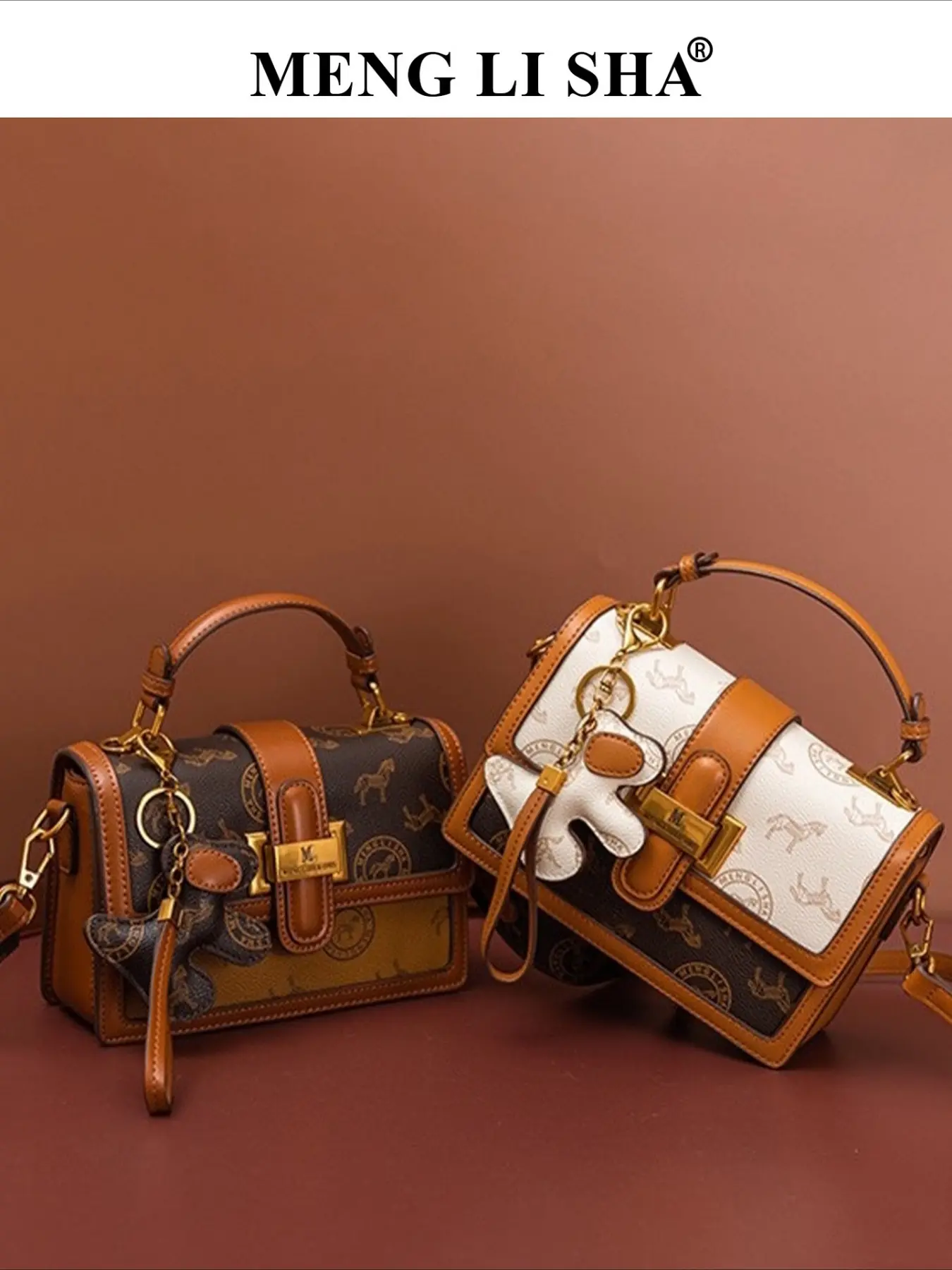 Early spring new women's bag niche design contrasting color splicing shoulder crossbody small square bag commuter casual simple handbag Casual Everyday Bag 2026