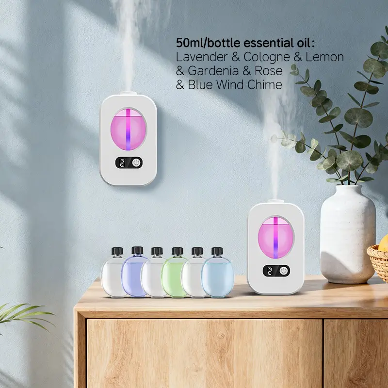 Smart Fragrance Diffuser, Aromatizer, Perfume Essential Oil Spray Set, Long Battery Life, 6 Settings, Quick Mist Timer, Wall/mounted, Gift-Ready