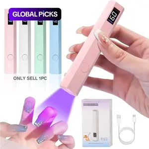 Portable Nail Dryer Lamp, Gel Curing Lamp, Gel Lamp for Nails, Rechargeable UV LED Nail Light with Timer and Digital Display, Manicure Tool for Home & Salon Use, Nail Tech Light, Nail Art Tools #GLOBAL PICKS