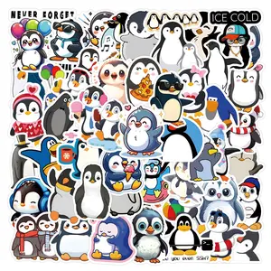 60 Sheets New Cute Penguin Graffiti Stickers, Waterproof DIY Stickers for Car Luggage Cup Phone Case, Fun Decorative Stickers