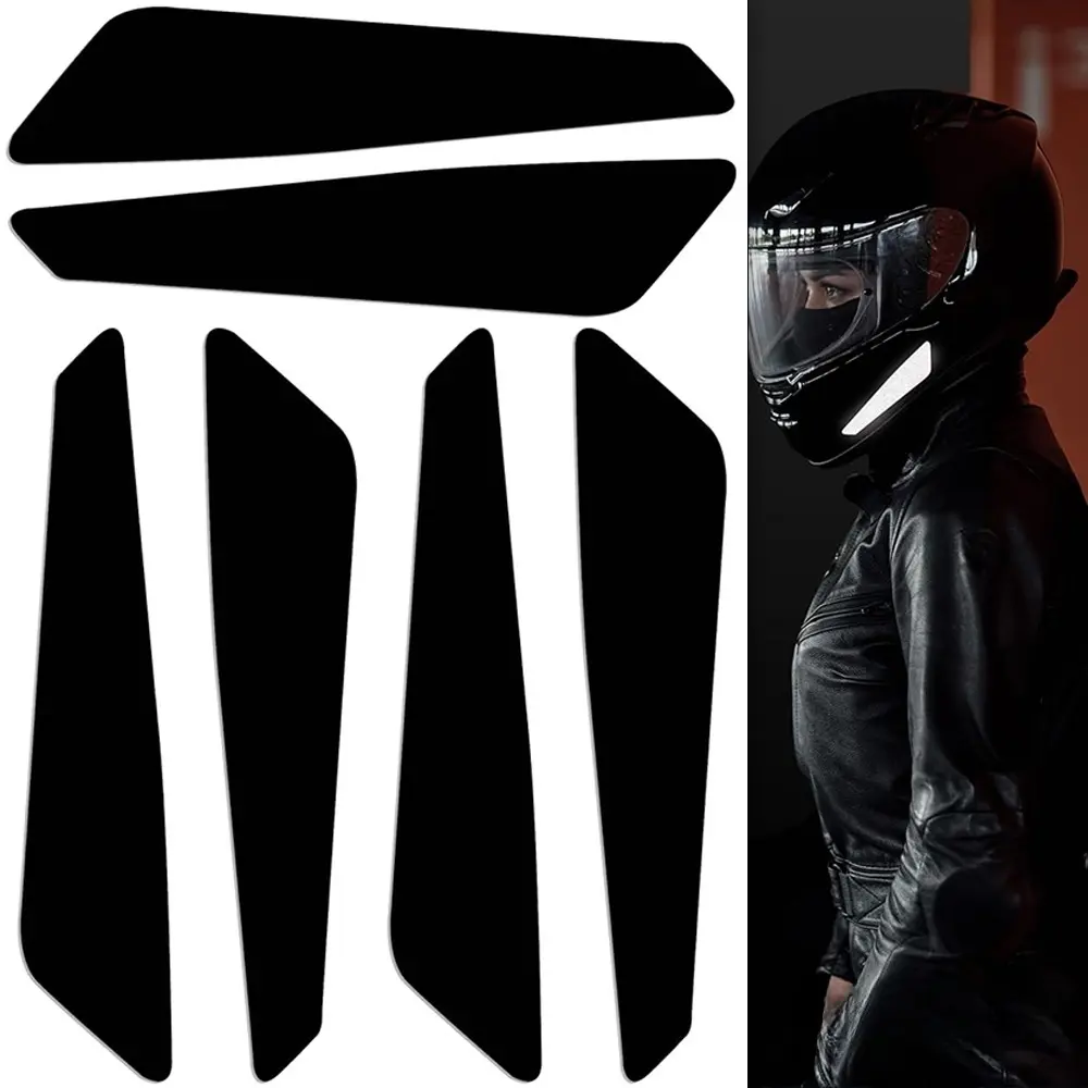 6 pieces/set helmet reflective kit, a must-have for night travel, strong reflective self-adhesive decals; waterproof, sunproof, and colorfast; suitable for motorcycle and electric bike helmets; the best choice for night riders.