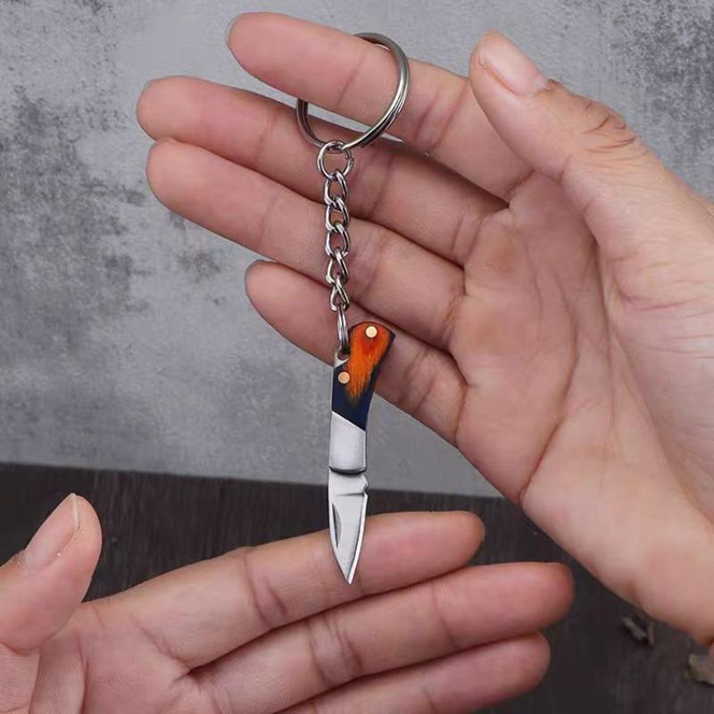 Mini Folding Knife Set, Stainless Steel Blade, Wooden Handle, Portable Edc Tool, Perfect Gift Idea, Creative Design, Folding Pocket Knives