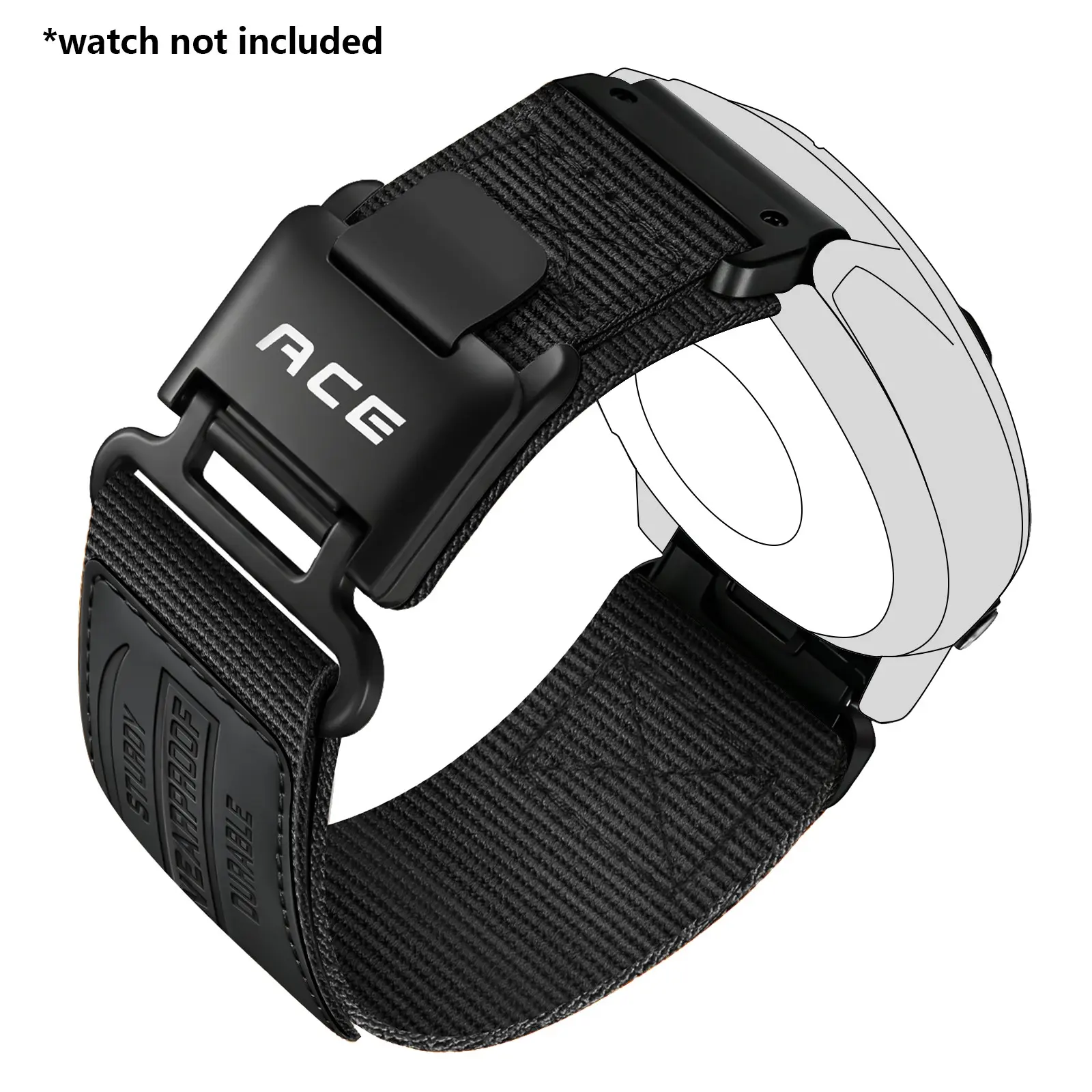 Garmin Instinct Watch Band, Watch Straps, 22mm compatible with woven strap, Durable Quick-install soft strap with magnetic hook-style clasp, suitable for Fenix 8 E, 7 6 Pro, 5 Plus, Instinct 2 3 E 45mm, Forerunner 965/955/945, Approach S70/S62/S60