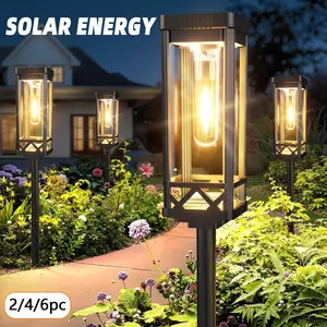 Solar Lawn Lights, Waterproof Outdoor Garden Decor, No Wiring Needed, 2/4/6pcs, Ideal for Courtyards & Landscaping