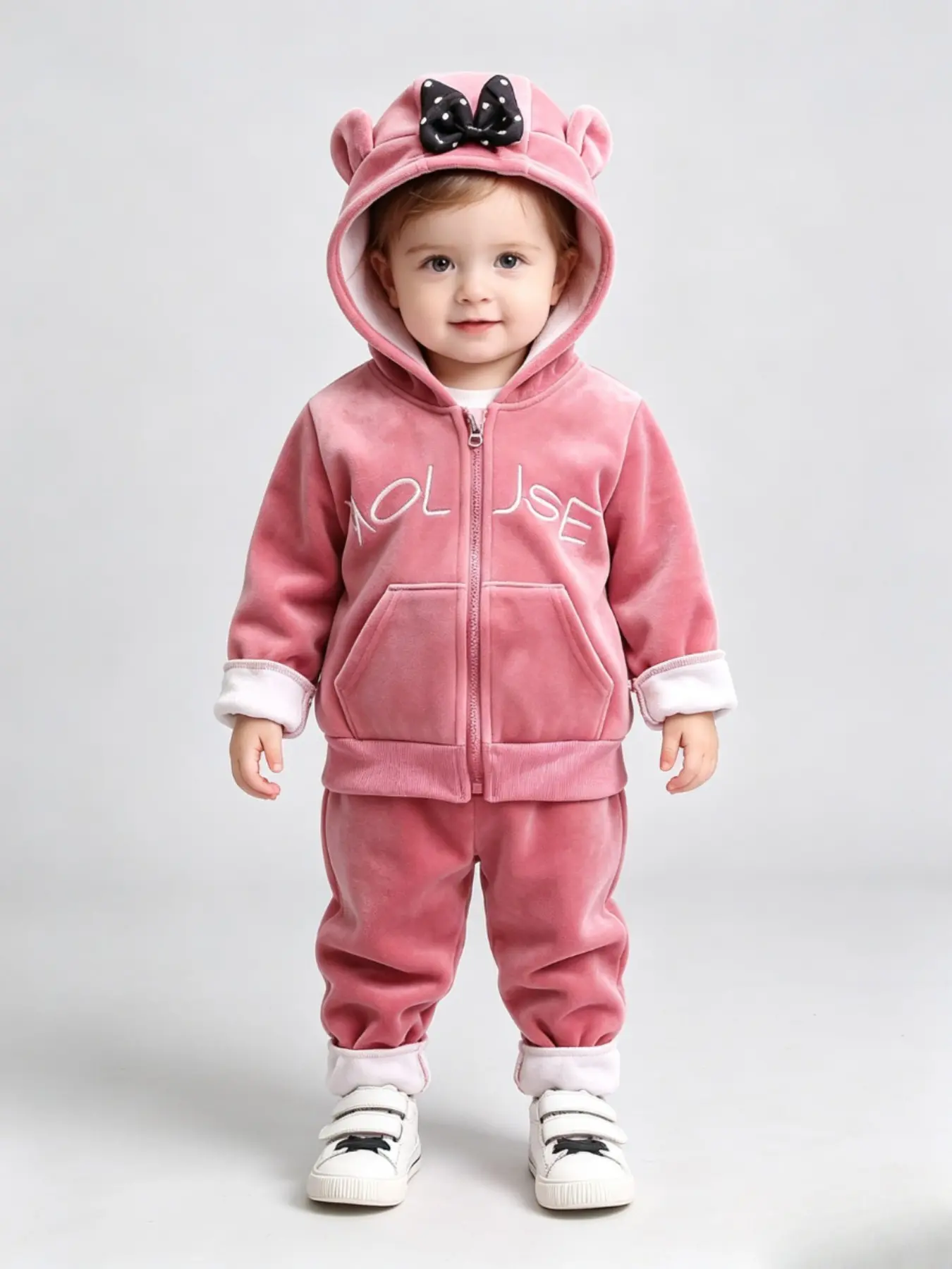 New Fall Winter Two-Piece Set, Soft Warm Fleece, Cute Fashion Hooded, Daily Wear, School Season