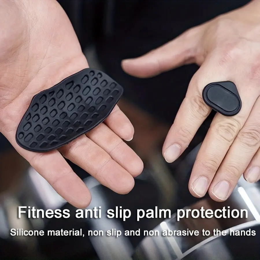 1 Pair Silicone Weightlifting Training Palm Pads, Professional Non-Slip Style, Shock-Absorbing Cushioning, Callus Prevention & Snug Palm Fit, Protective Fitness Gear for Fitness Enthusiasts, Ideal for Pull-Ups, Bar Workouts & Gym Equipment Training