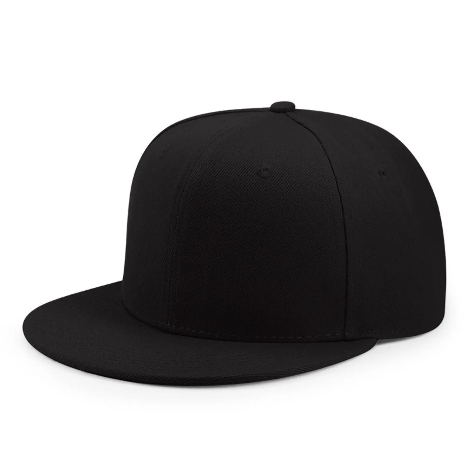 Unisex Solid Red Flat Brim Baseball Cap, Trendy Plain Snapback Hip Hop Hat, Hard Structured Unprinted Street Sun Cap, Breathable Twill Adjustable Back Buckle Skate Cap for Sports Game, Holiday Daily Wear, Street Dance & Outdoor Walking