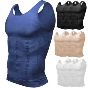 Men's Compression Sleeveless Tank Top - Breathable Undershirt with Tummy Control, Body Shaper for Gym Workouts (Compression Shirts for Men), Men's Compression Shirts