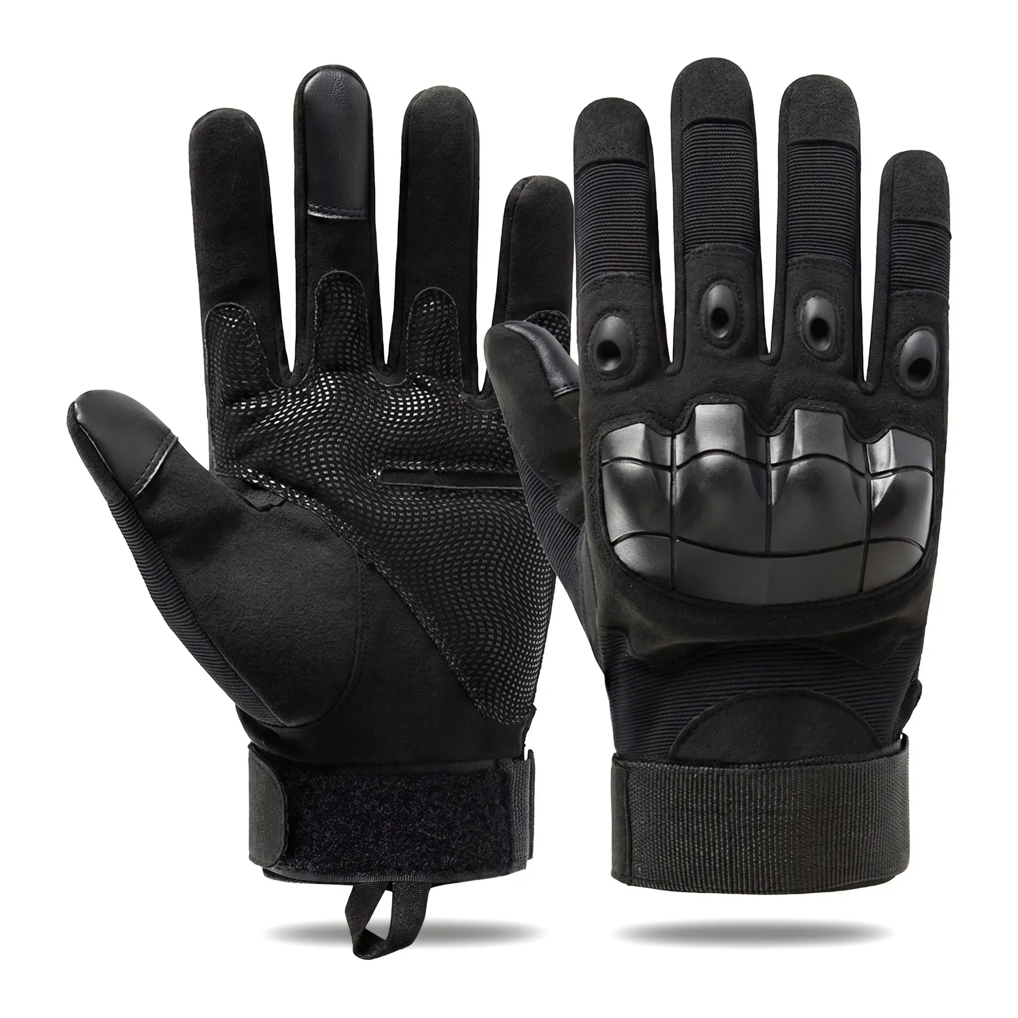 Tactical Full Finger Gloves, Touchscreen, Breathable, Non-Slip Outdoor Gloves for Motorcycle Riding, Cycling, Hiking, Camping, Training, Men & Women