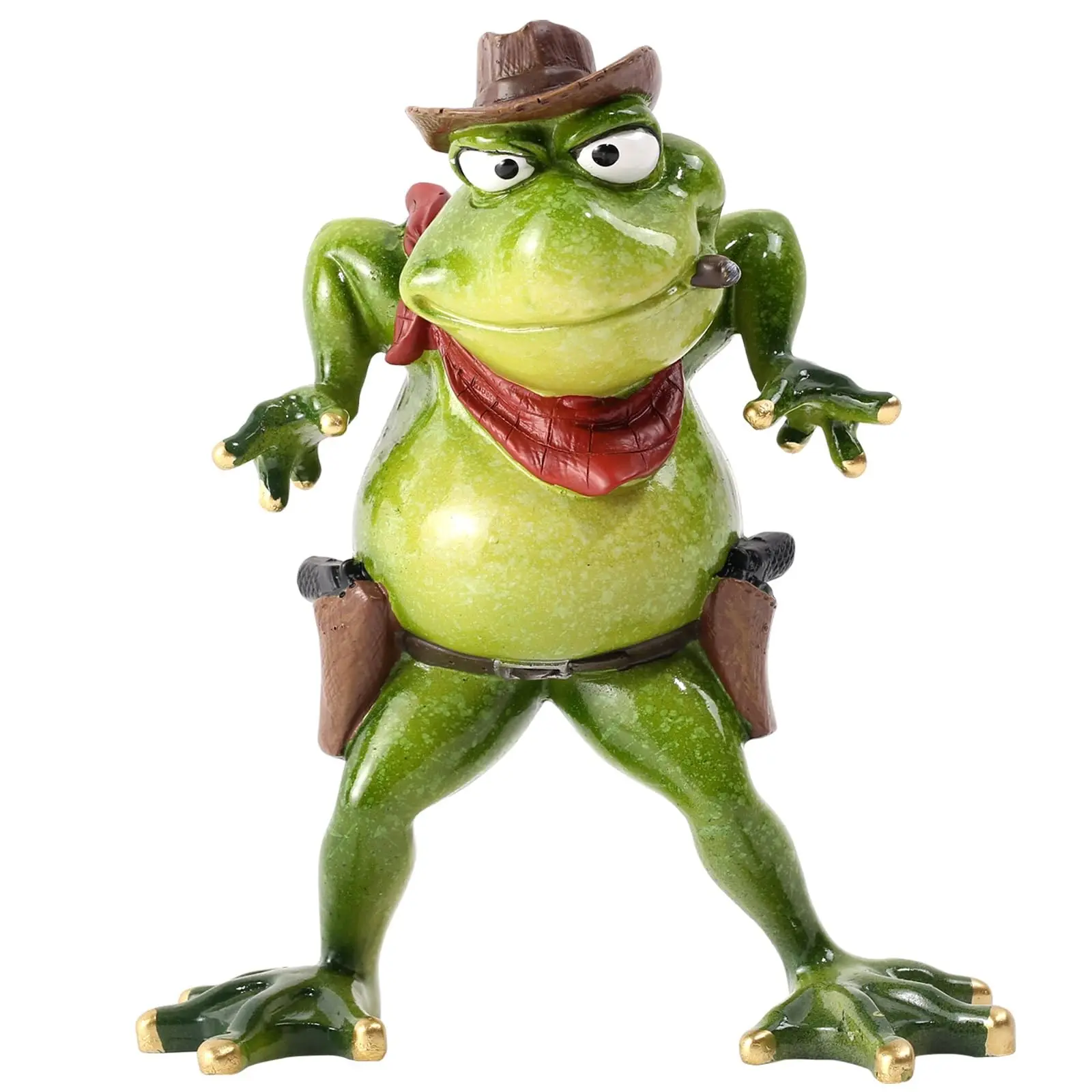 Creative Novelty Frog Statue, Cute and Fun Resin Frog Sculpture, Ideal for Yard, Garden, Home, and Office Desk Decor