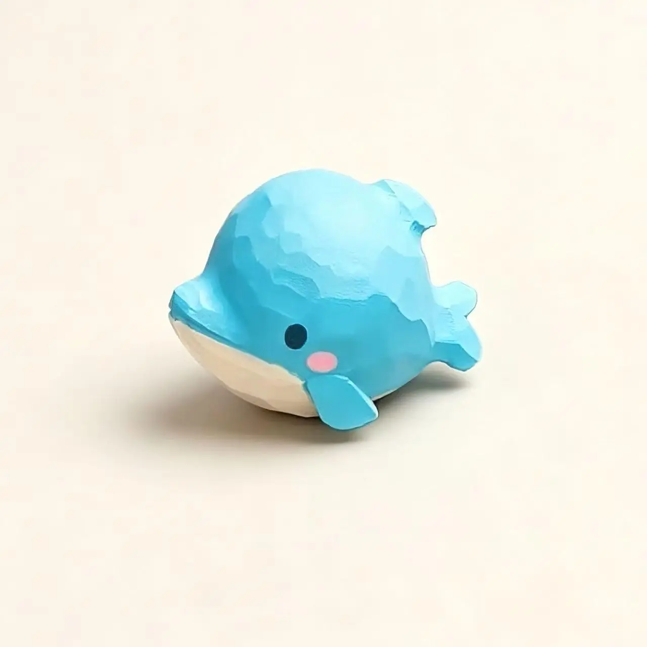 Hand-Carved Wooden Dolphin Figurine – Cute Dolphin Statue Ocean Animal Desk & Home Decor, Handmade Wood Dolphin Ornament, Unique Gift for Animal Lovers