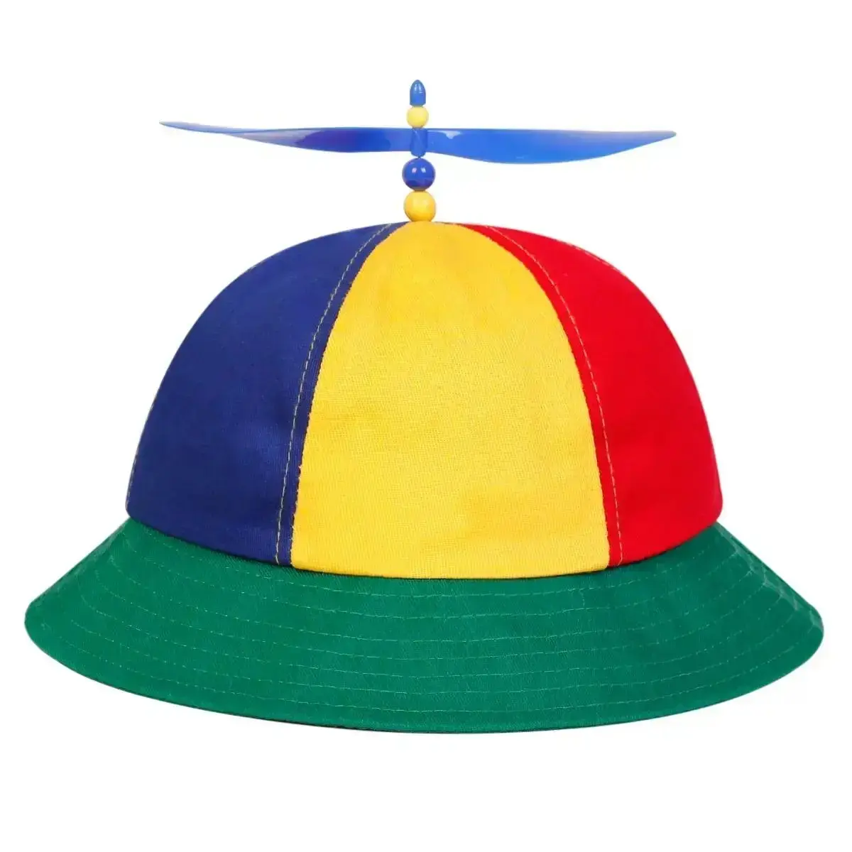 Rainbow Propeller Bucket Hat, Funky & Lightweight Sun-Protective Hat for Men & Women, Adjustable & Foldable for Festivals, Daily, Sun Protection Hat