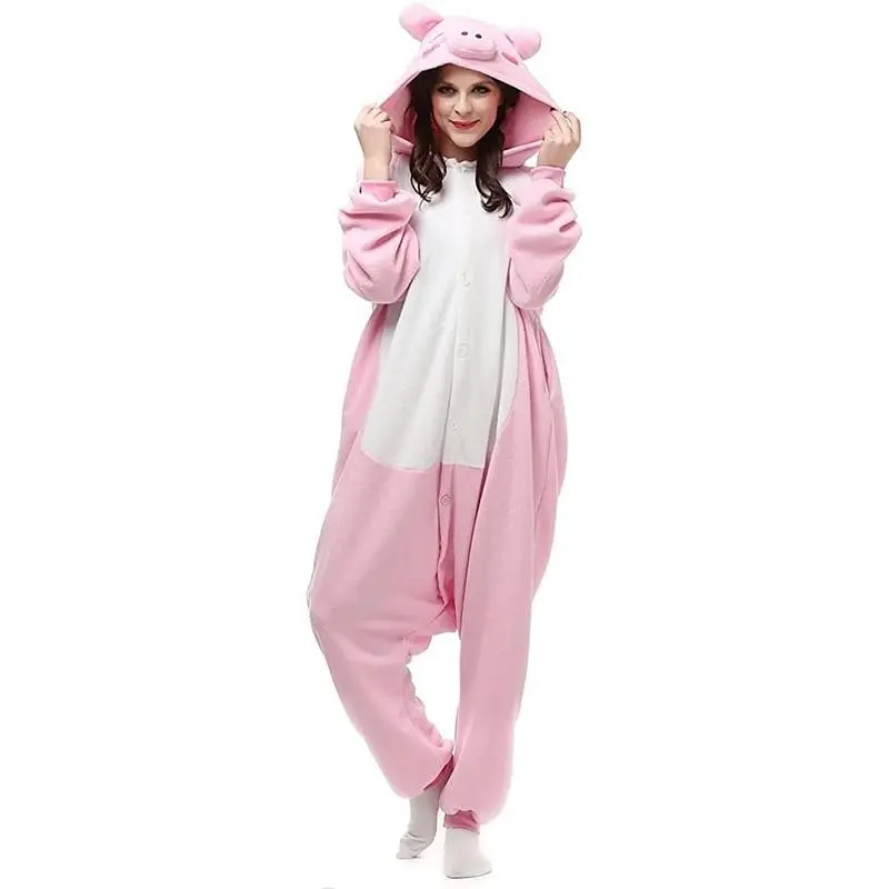 Pigs Costume Adult Unisex Animal Pajamas Sleepwear