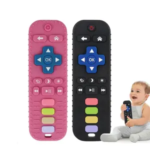 2Pack Silicone Teething Toys  Infant Toddlers Remote Control Shape Teethers  Babies Chew Toys Relief Soothe Gums Set BPA Free Freezable Dishwasher Refrigerator Safe