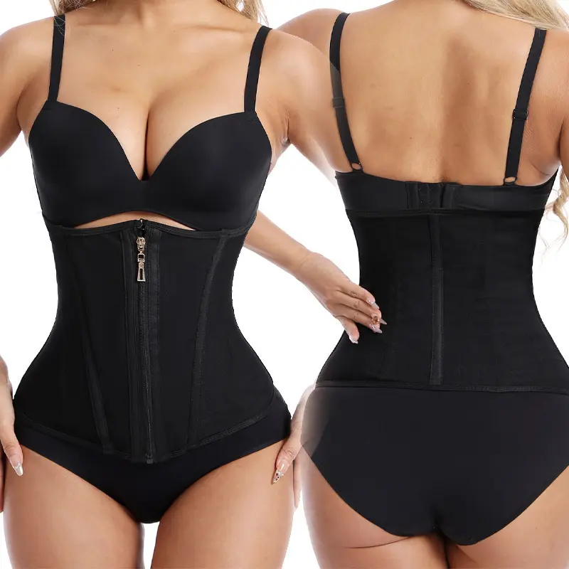Women's Thermal Sports Waist Trimmer Belt - New Style Zipper Row Buckle Waist Trainer, Tummy Control Shapewear, Posture Corrector, Back Support for Gym, Daily Use, Shaper, Slimming, Breathable Fabric